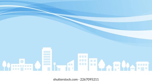 Background illustrations of buildings, houses and cityscapes, vector illustration.