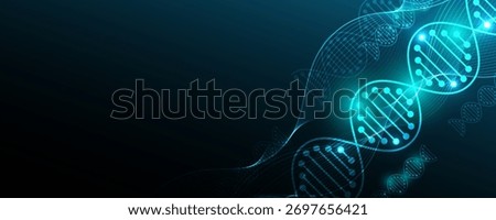 Background image about DNA research, science technology