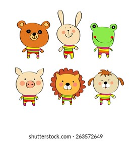 background with the image of abstract animals