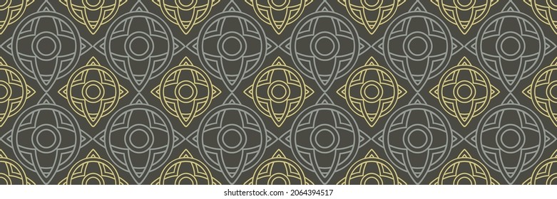 Hintergrundbild mit abstraktem geometrischem Retro-Stil für Ihr Design. Nahtloser Hintergrund für Tapeten, Texturen. Vektorgrafik.