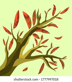 background image of the abstract lonely tree