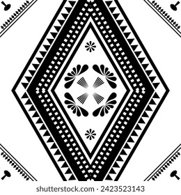 Background image of ancient tribal lines used to decorate fabrics and utensils. Tiles with various patterns and modern photo printing.