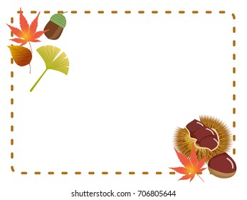 Background of the image of the autumn, frame line, enclosure, ornament