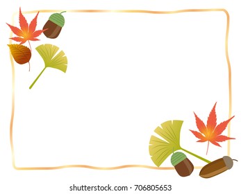 Background of the image of the autumn, frame line, enclosure, ornament