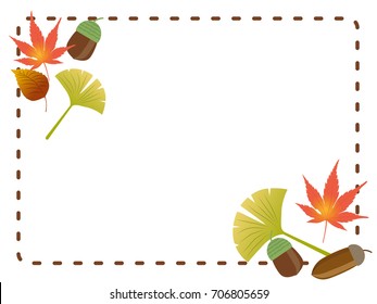 Background of the image of the autumn, frame line, enclosure, ornament