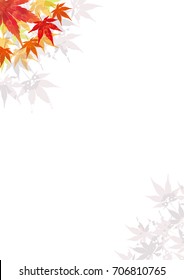 Background of the image of autumn, Japanese style image, autumn leaves design, natural design, vector data