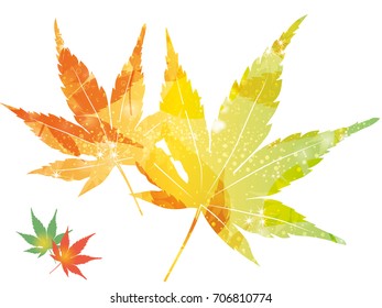 Background of the image of autumn, Japanese style image, autumn leaves design, natural design, vector data