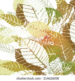 background with the image of autumn leaves