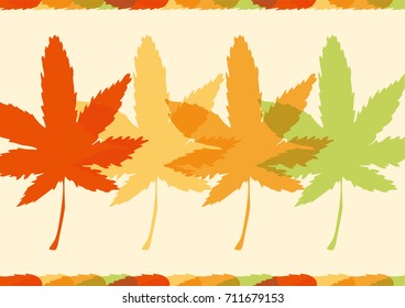 Background of the image of autumn, Maple, autumn leaves, fallen leaves, vector data