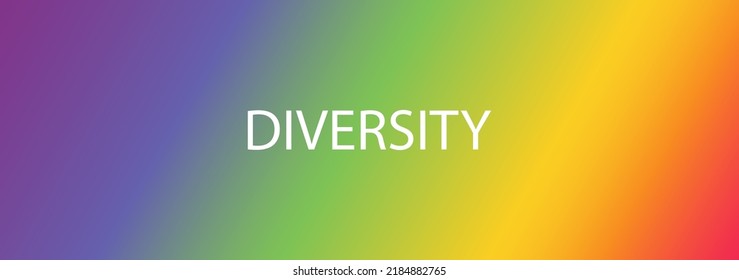 Background image, banner, illustration, template, has gradient six colors, red, orange, yellow, green, blue, purple with word.