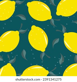 Background image: Beautiful, colorful lemon pattern wallpaper.