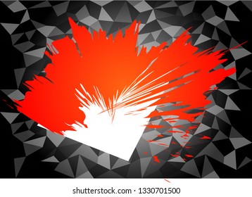 The background image is a beautiful gradient colored polygon.