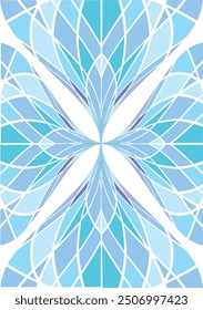 La Imagen de fondo es en tonos azules y violetas. Alterna con líneas rectas, utilizadas en gráficos.