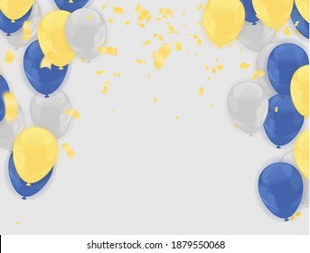 Imagen de fondo para celebrar globos azules y aniversarios, usada en Año Nuevo, usada como postales para hacer tarjetas de felicitación.