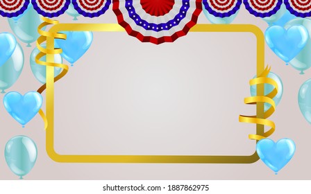 Background image for celebrating blue balloons and anniversaries, use in New Year, use as postcards to make greeting cards.
