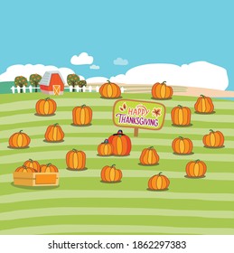 The background image for celebrating Thanksgiving has pumpkins