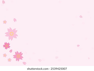 It is a background image with a cherry blossom illustration drawn.