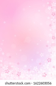 Background image of cherry blossoms illustration