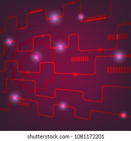 Background image of the circuit and the backlash, Represents technology.
