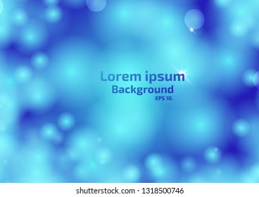 Background image consisting of blue geometric vector, blurred circle