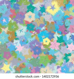 Background image consisting of star pattern using a straight line of various colors. Design for scarves. Vector illustration.
