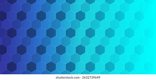 The background image consists of a hexagon pattern arranged in an orderly map. The image has turquoise and blue tones in various levels of intensity and brightness.