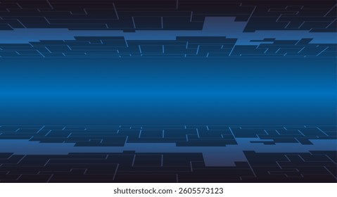 A background image with a dark blue shade in the center, which gradually fades to black from the top and bottom. The image has a pattern of borders that create a grid or geometric appearance.