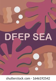 The background image of the deep-sea algae is ready to be used in graphics.