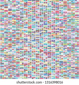 Background image designed with Chinese traditional 64 trigrams in various colors. Background for fabric, textile, cloth, clothing, shirts, wrapping design. Vector illustration.