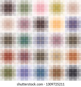 Background image designed using repeated translucent squares of various colors. Vector illustration.