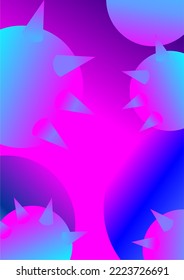 The background image in the distant space is a vector image in blue, pink tones, looks hot.