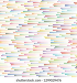 Background image of dots that change color and move horizontally. Fashion design and house interior design. Selectable by horizontal line. Vector illustration.