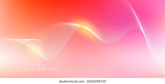 The background image emphasizes warm and vibrant colors, with a gradient from red and orange at the top to soft pink at the bottom, creating a sense of dynamic movement.