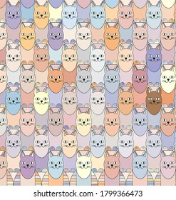 background with image fantasy abstract colored cats
