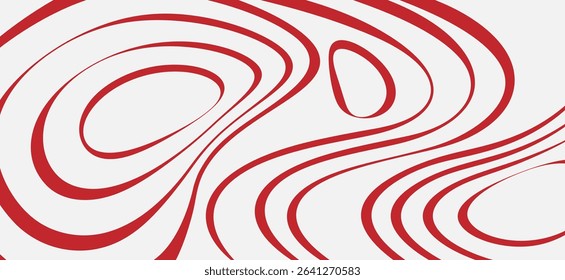 The background image features curves and lines in red on a white background. It is simple yet attractive. This design gives a natural and classic feel.