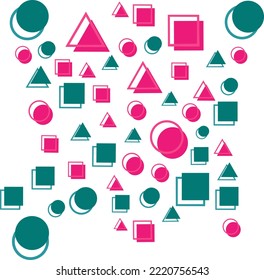 background image in the form of a triangular and round box with a variety of colors, you can use this image as a collection or something else