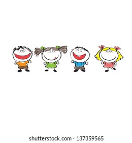 background with the image of funny kids