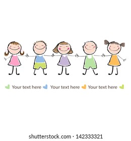 background with the image of funny kids
