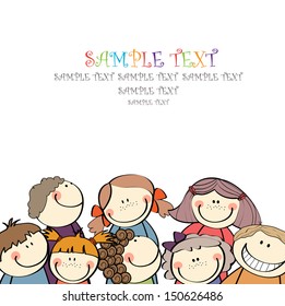  background with the image of funny kids 