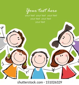 background with the image of funny kids