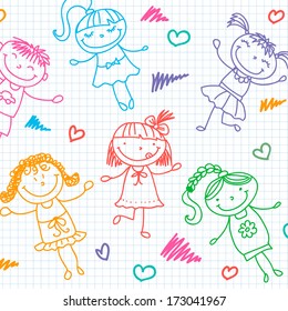  background with the image of funny kids 