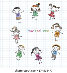  background with the image of funny kids 