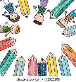 background with the image of funny kids