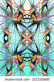 Background image, green, orange, and blue tones are placed alternately until the image is formed. used for graphics