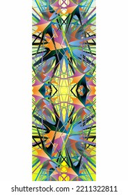 Background image in green, orange, blue, and yellow tones are placed alternately until the image is formed. used for graphics