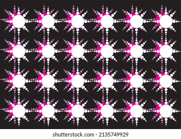 The background image has a pink tone. In the form of a circle with a black background.