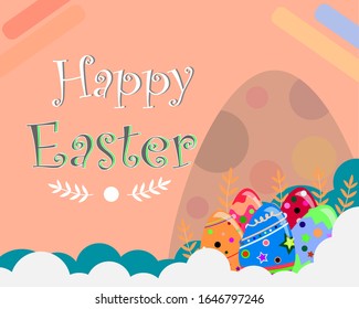 The background image illustrates a waggle of Easter that is coming to Easter.