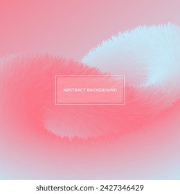 Background image illustration made up of curved twists and waves using gradient fur blends.