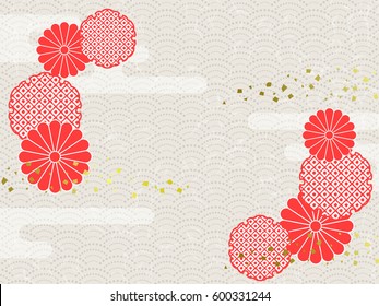 Background Image Japanese Pattern Stock Vector (Royalty Free) 600331244 ...