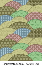 Background image of Japanese style pattern,Gold
